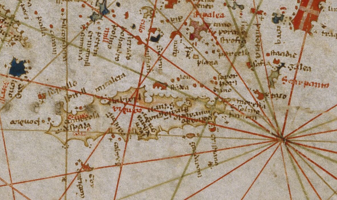 1400-1499 Carte marine de la mer Méditerranée et de la mer Noire : Petrus Roselli.jpg
